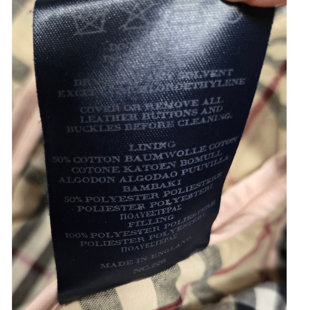 Burberry London Pink Quilted Jacket Nova Check Lining Made in England Womens L - Picture 6 of 16